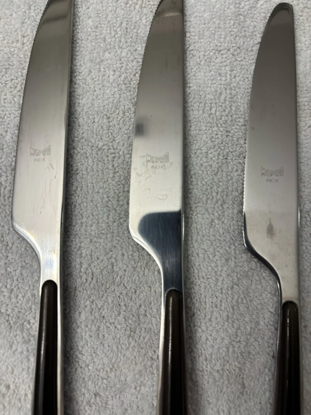 Mepra  24pc Flatware Set Blackish/Brown Resin Italian 18/10 Stainless Steel - Picture 7 of 15